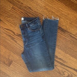 Articles Of Society Dark Blue Raw Hem Jeans